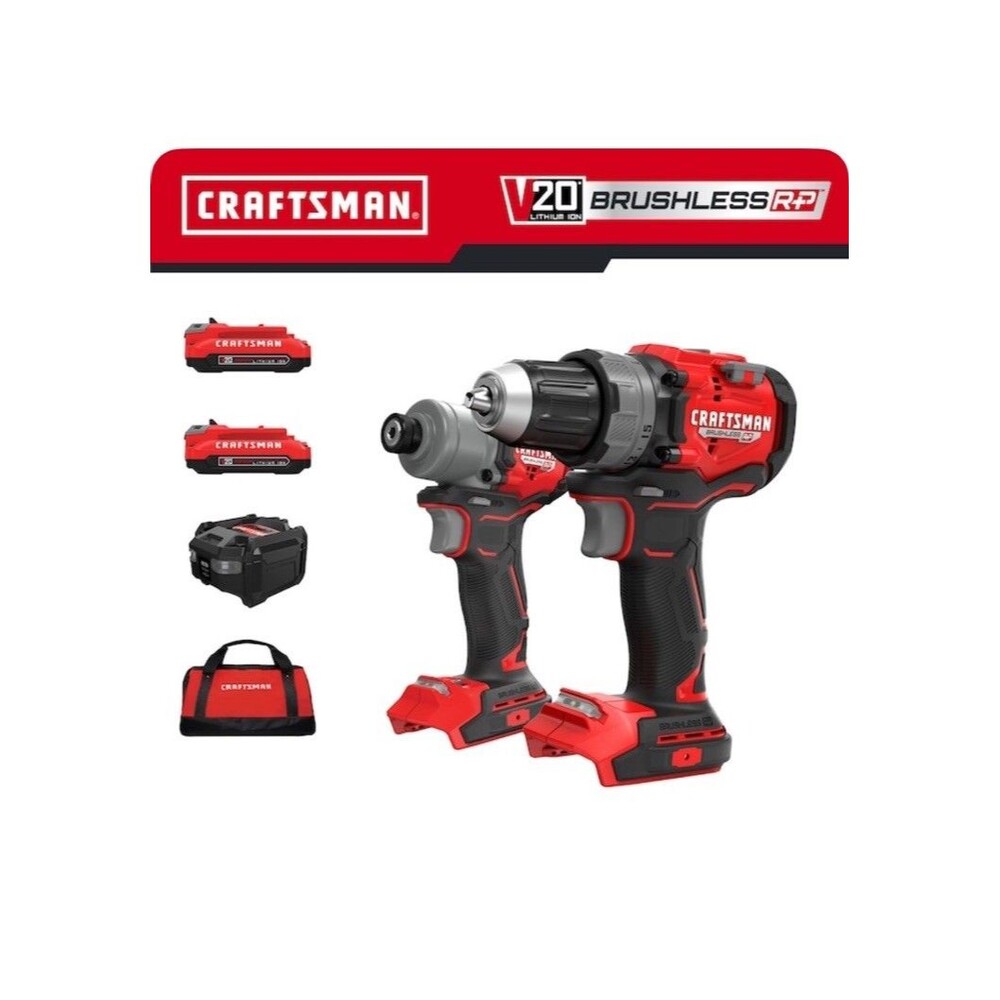 CRAFTSMAN V20 RP 20-volt Max 2-Tool Brushless Power Tool Combo Kit